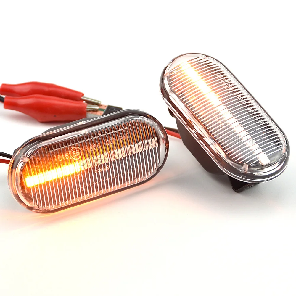

2x 2004-2019 For Nissan Camiones D40 Dualis J10 JJ10 Fairlady Z33 LED Side Marker Lamp Turn Signal Dynamic Lights