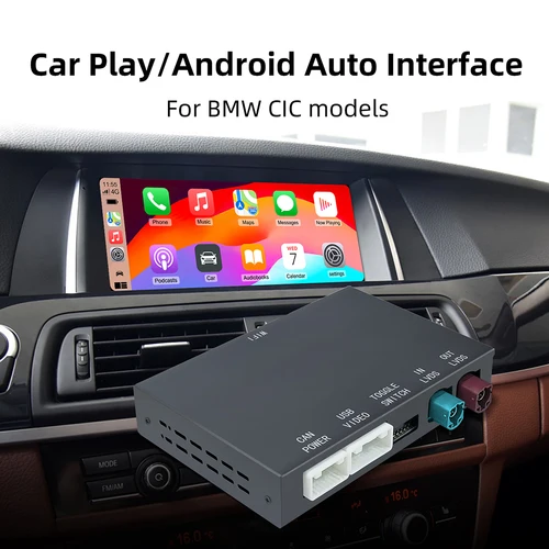Imagen 2 del producto CarPlay inalámbrico Android Auto para BMW NBT CIC Mini R55 R56 R57 R58 R59 R60 R61 F54 F55 Clubman Countryman tapa dura John F56 F57