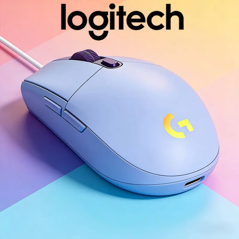 

Logitech G203/G102 Студенческая вечеринка Киберспорт Офисная деталь управления Эксклюзивная двухрежимная проводная бесшумная мышь Эргономичная легкая