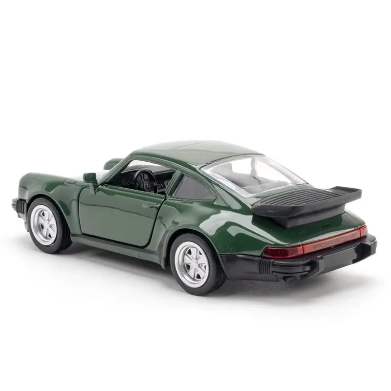 Modelo de coche de juguete Porsche 911 Turbo a escala 1/36, aleación fundida a presión, carreras Retro con escala extraíble, modelo ornamental, regalo para niño