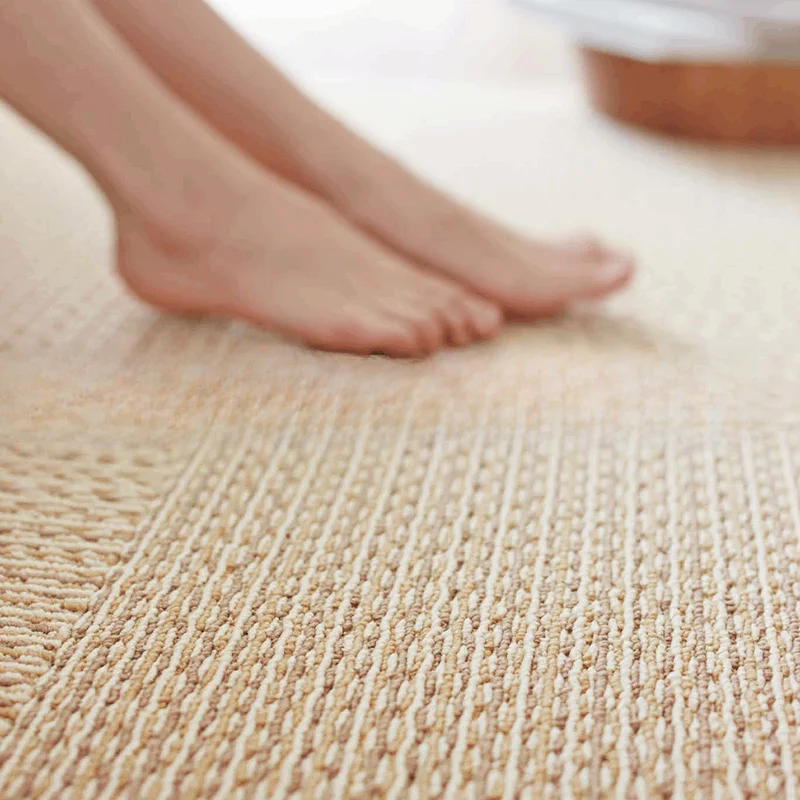 

TOLI Living Room Japanese Sle Carpet Environmentally Friendly Jute Material Detachable Waable Anti-Slip Rug Pad