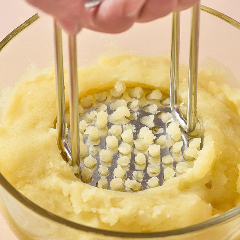 Stainless Steel Potato Masher Vegetable Masher Crush Vegetable Fruit Press Maker Kitchen Tool Gadget Kitchen Accessories