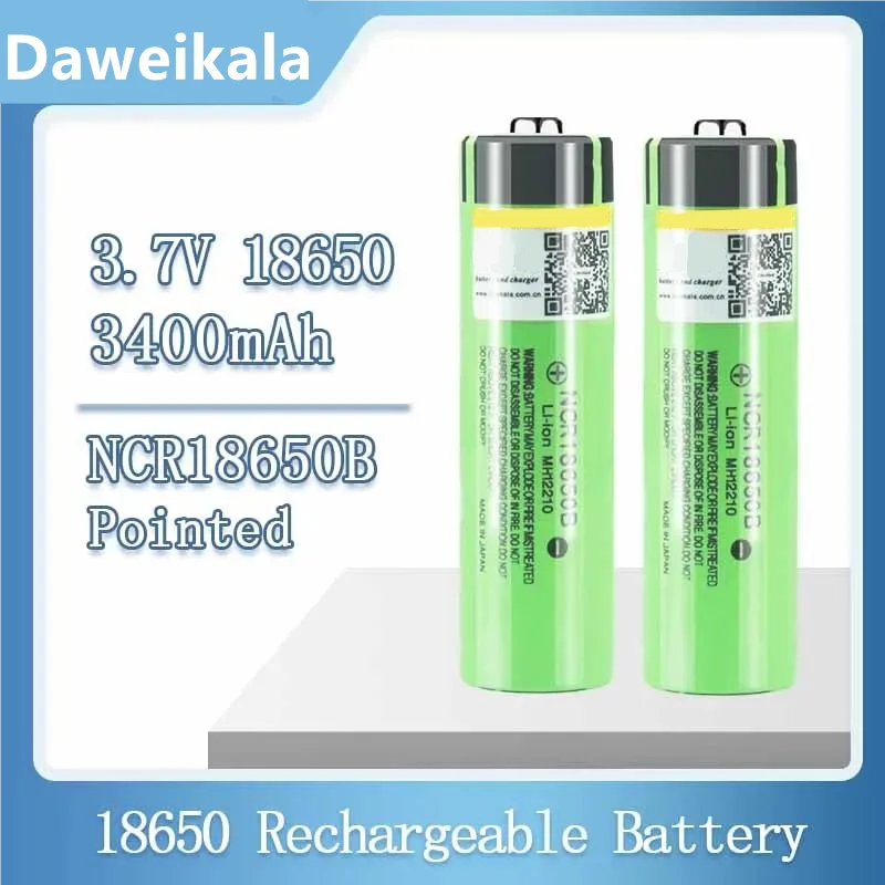 1-30pcs Daweikala 34B-JT 18650 3400mAh NCR18650B 3.7v 18650 Lithium Rechargeable Battery For Flashlight batteries (NO PCB)