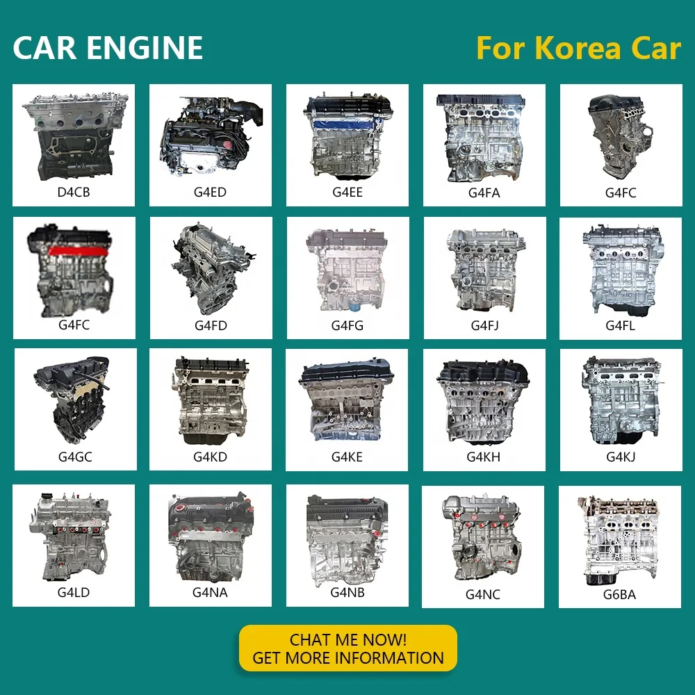 OEM Car Parts Engine Assembly Kit Korean Motor 1.6L G4FD Other Engine Block Parts for I30 IX35 Elantra Tucson