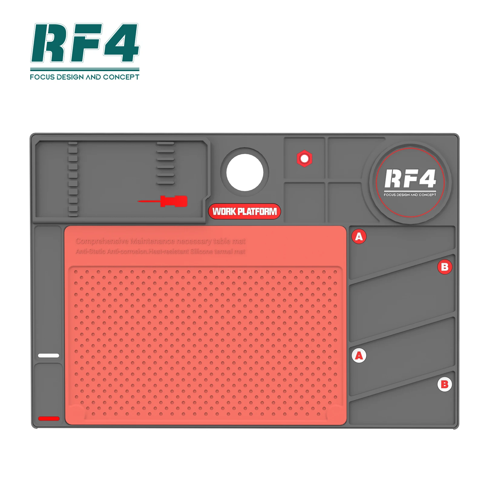 RF4 RF-PO2 tappetino di riparazione resistenza al calore 26*38cm Pad a doppio strato tappetino per saldatura in silicone piattaforma da lavoro per