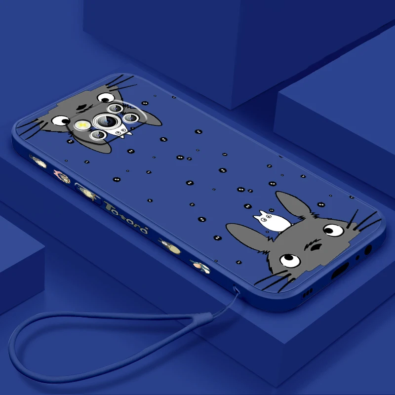 S-Studios G-Ghiblis Art Movie Cute For Xiaomi Mi Poco X3 X4 X5 X6 M4 M5 M6 F4 F5 F3 GT Pro 5G Liquid Left Rope Phone Case Cover