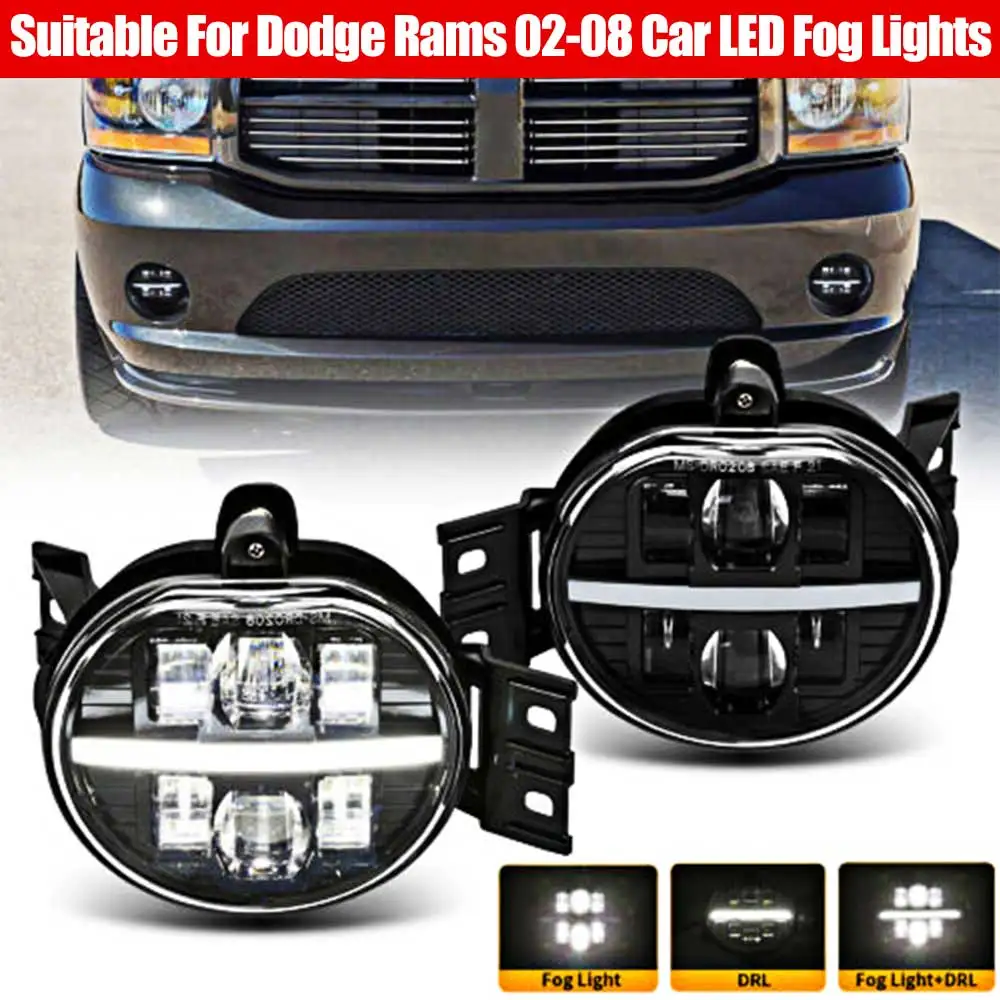 

A Pair of LED Fog Lights DRL 2002-2008 suitable for Dodge Ram 1500 03-09 For Ram 2500 3500