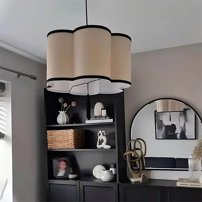 Nordic Fabric Chandelier Lamps Kitchen Bedroom Restaurant Bar Pendant Lights Home Decoration Lustre Lighting Droplight Luminaire