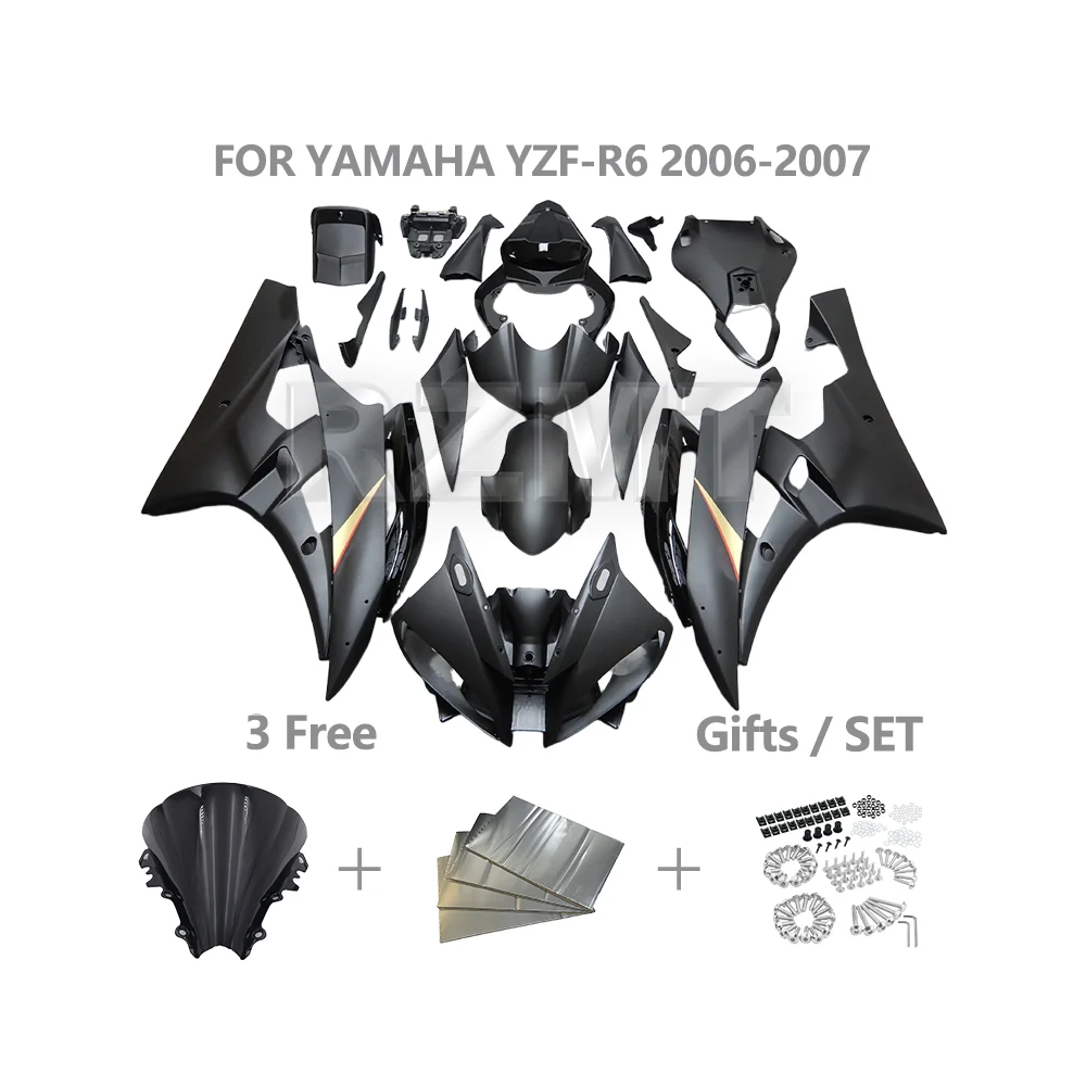 

Для YAMAHA YZF R6 YZF-R6 2006-2007 комплект обтекателя мотоцикла индивидуальный пластик ABS инъекционный пластик детали кузова Y0607-104a