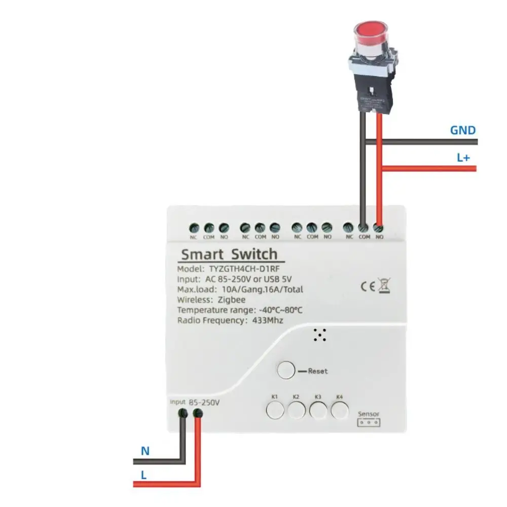 Temperature Monitoring Smart Temperature Switch Remote Control ZigBee Humidity Monitoring Switch DIY Wireless Control Hygrometer