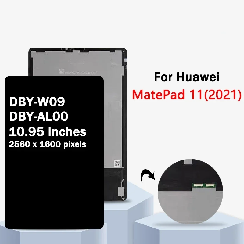 

10,95-дюймовый протестирован для Huawei MatePad 11 2021, DBY-W09 DBY-AL00, ЖК-дисплей, дигитайзер сенсорного экрана в сборе, запасные части