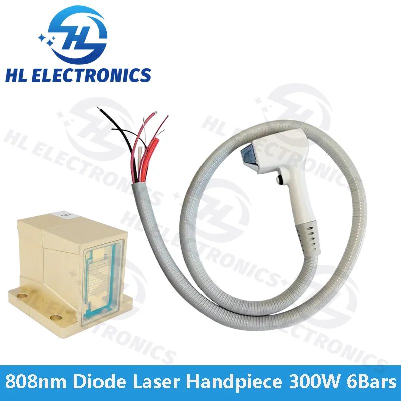 300W 500W  808nm Diode Laser Handpiece 6Bars 10bars Laser Stack