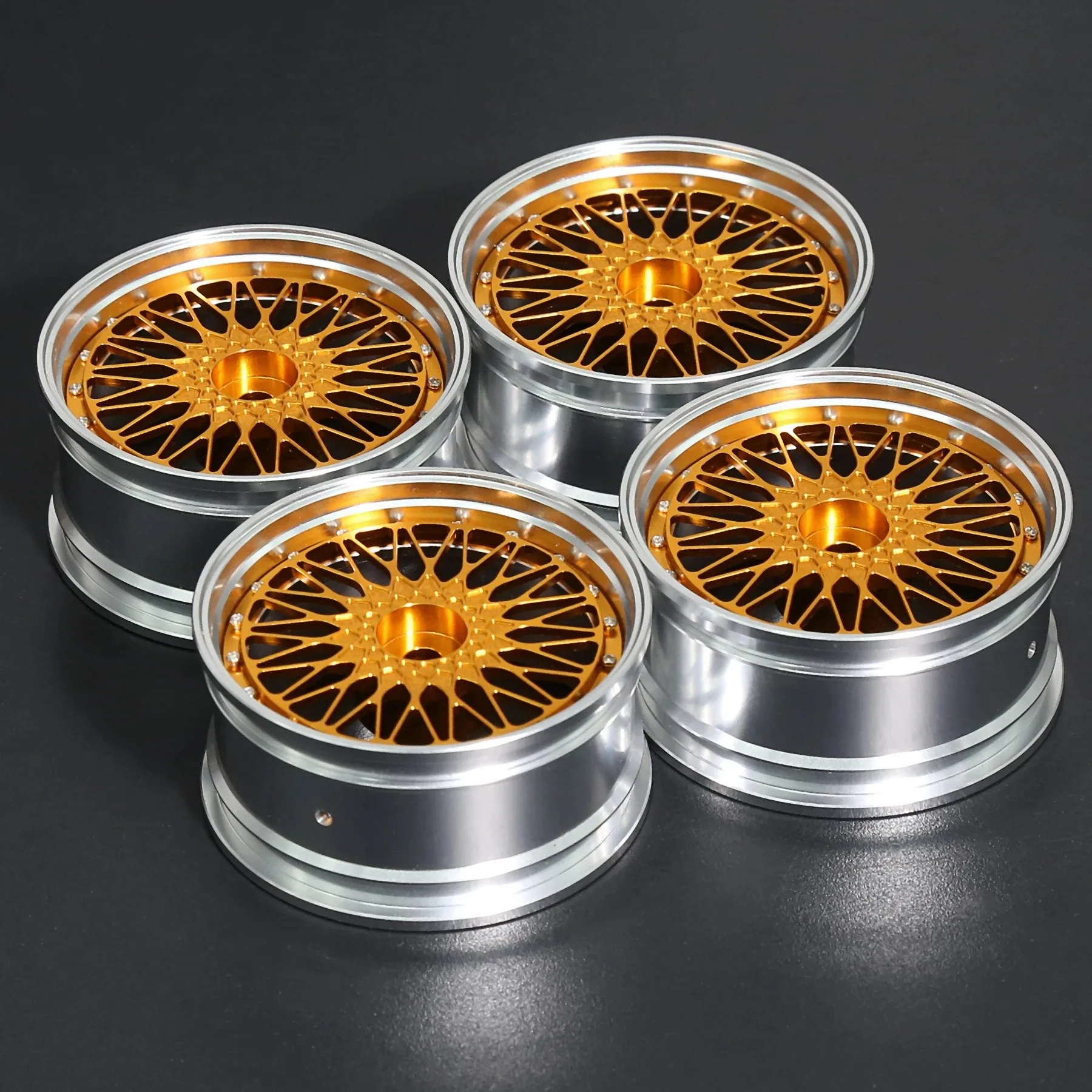 Ruote da corsa RC 1/10 Pneumatici Cerchioni in metallo Hub12mm Esagonale per 1:10 RC On Road Car Tamiya TT01 TT02 XV01 XV02 PTG-2 HSP HPI Kyosho