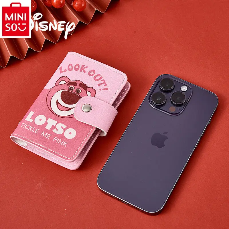 Disney Cartoon Winnie the Pooh Compact Anti Magnetic Anti theft Card Swipe Bag for Women Multi functional Storage Wallet