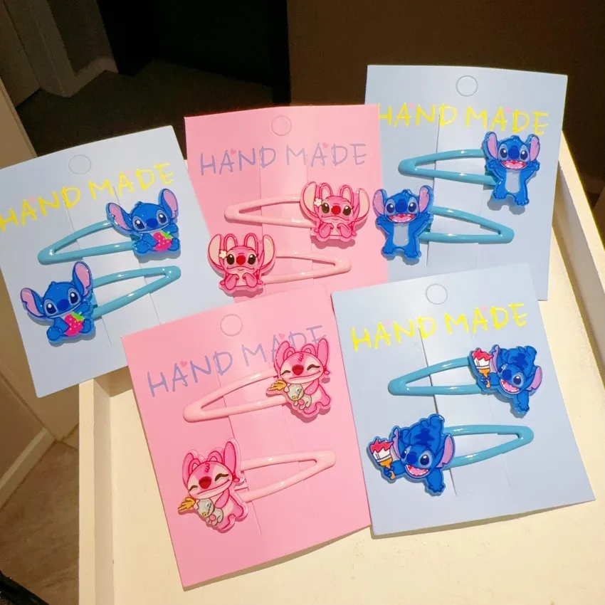 

Stitch Disney Hair Clips Girls Charm Cute Headwear Fashion Jewelry Women Accessories Kids BB Clip Kawaii Decoration Ornaments