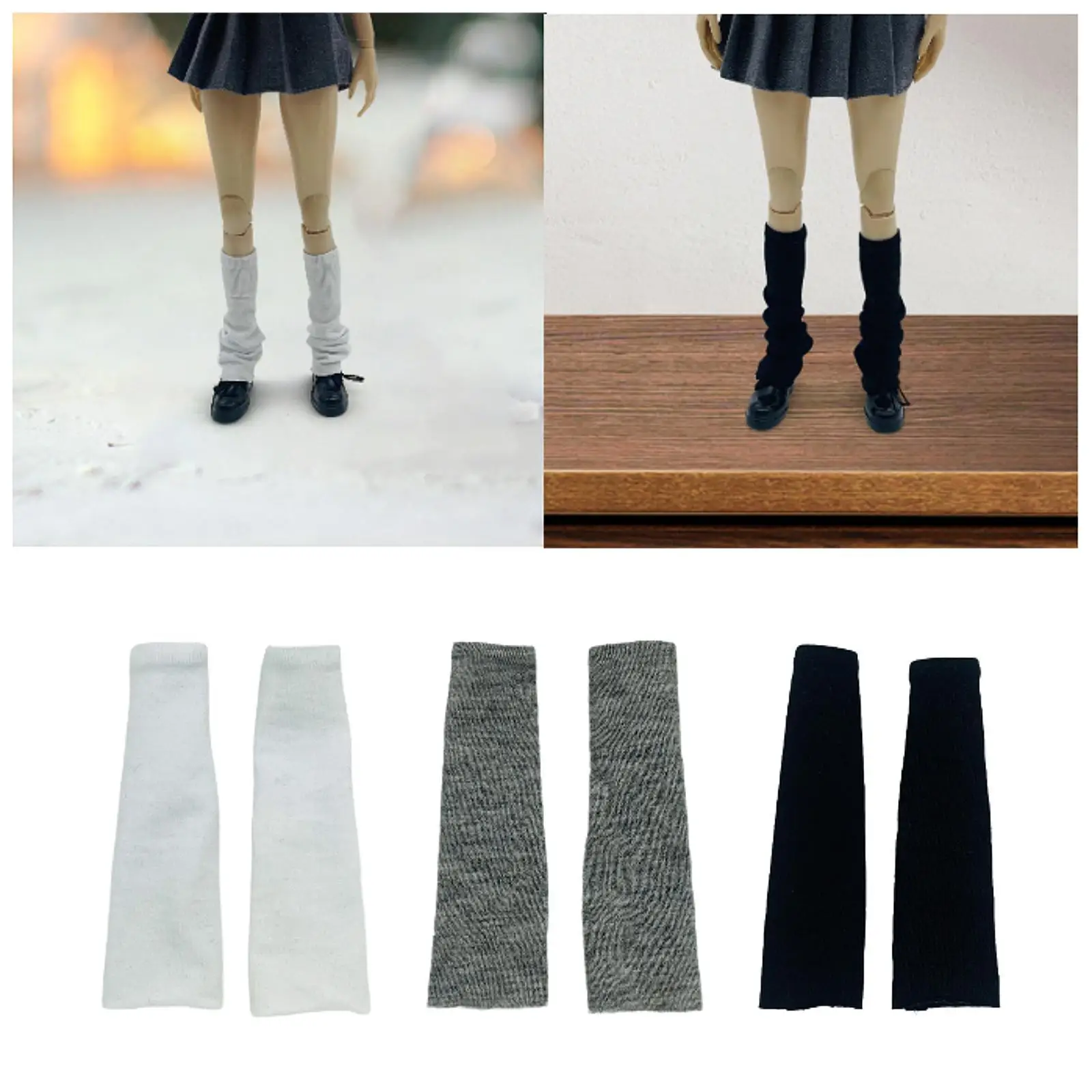 1/6 Scale Calf Socks Accessories Outfit Leg Warmers Casual Tube Stocking for 12'' inch Female Doll Action Figures Accessory