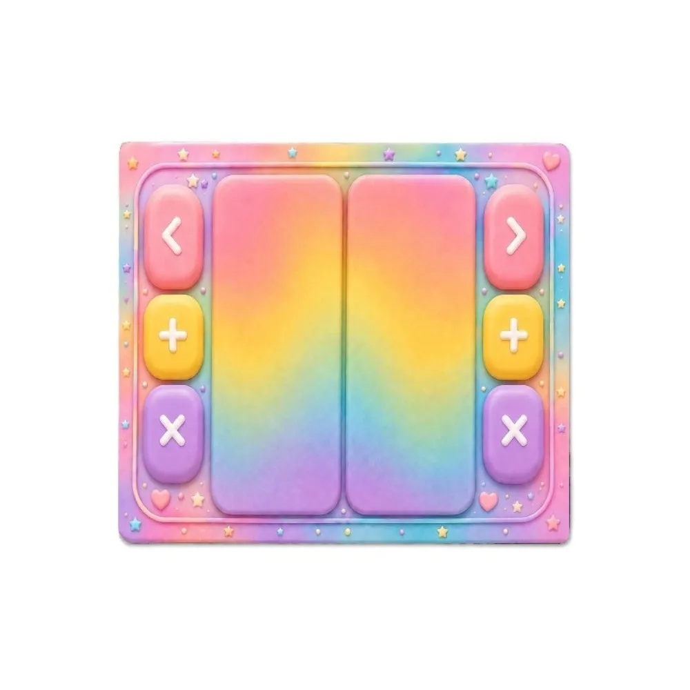 Rounded Buttons Fidget Trading Mat Soft Smooth Waterproof Squishy Swap Board Easy to Roll Rubber Backing Trading Mat
