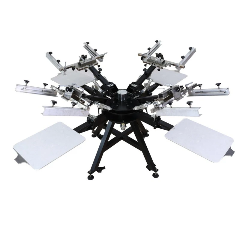 4-Color screen printing machine, manual clothing printing machine