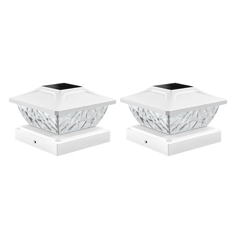 TKOH-luz de tapa de poste de valla para exteriores, iluminación blanca cálida y blanca fría, lámpara de columna de Villa a prueba de agua, luz de Pilar LED Solar