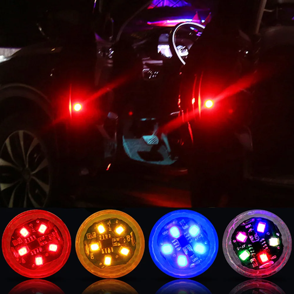 Car Door Light Warning Light Anti Collision Lights Flash Light Red Wireless Alarm Lamp Strobe Light Turn Signal Parking Light