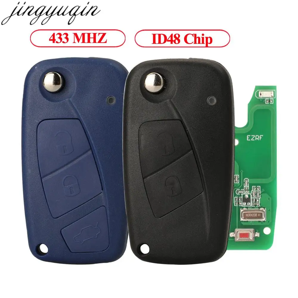 

Jingyuqin ID48 Chip 433MHZ 2/3 Buttons Remote Car Key Alarm For Fiat Bravo 2007-2009 Linea 2005-2008 Stilo 2001-2007 SIP22