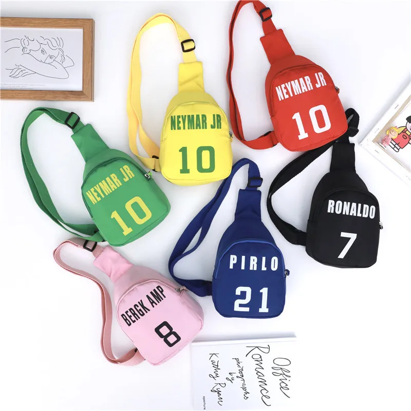 2022 Korean Autumn Canvas Letter Chest Bag Fashion Casual Baby Outing All-match Shoulder Bag Children's Messenger Bag