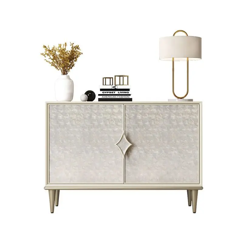 

Light luxury entrance American small apartment foyer locker, modern simple solid wood dining side cabinet