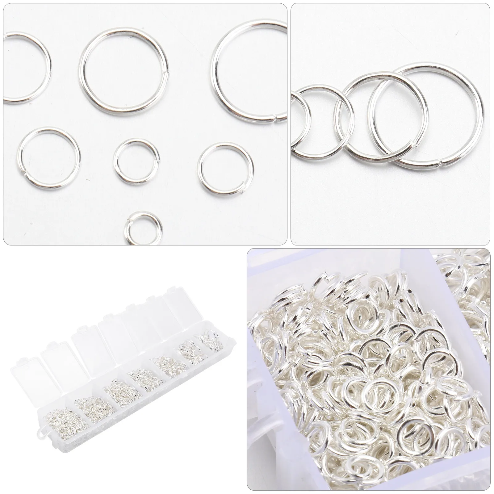 

1 Box Diy Jewelry Accessories 20 Sizes Open Jump Rings For Necklace Bracelet Earring Making Repair Supplies Handwork Material