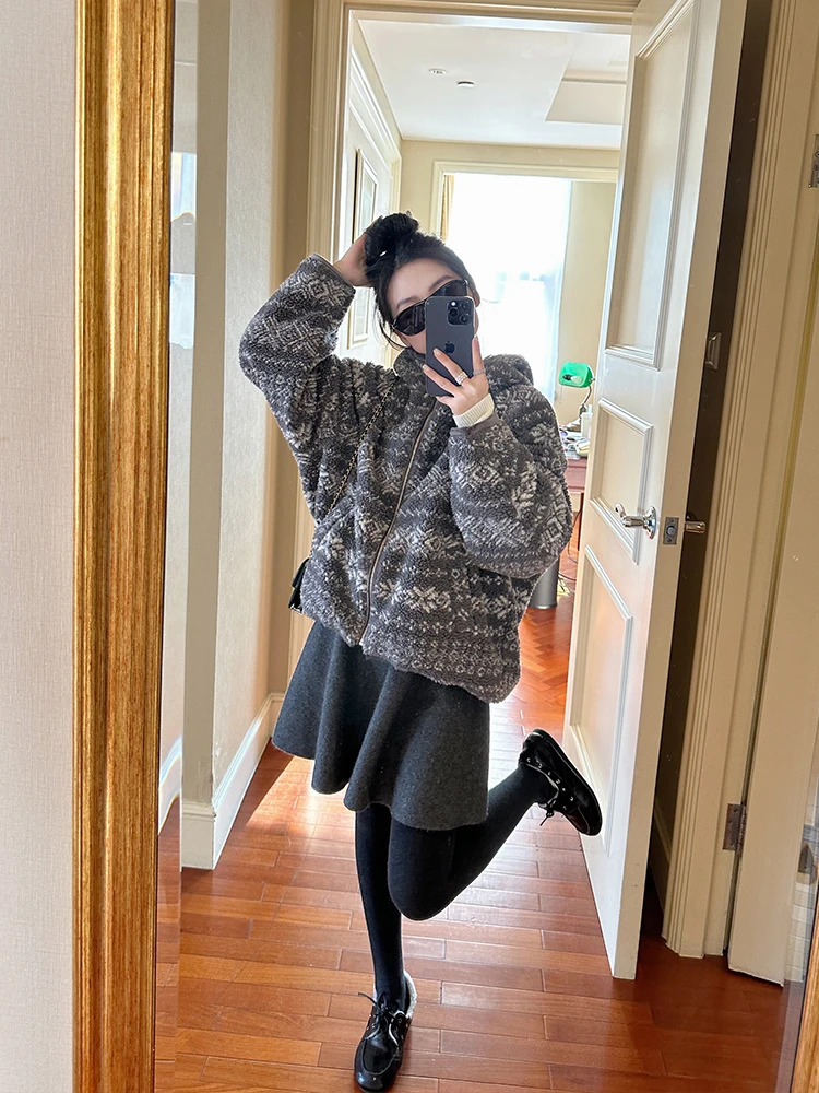 

Золотая куртка с капюшоном и принтом ягненка, зимнее тонкое теплое хлопковое пальто, свободное покрое корейское длинное свековое пальто на молнии