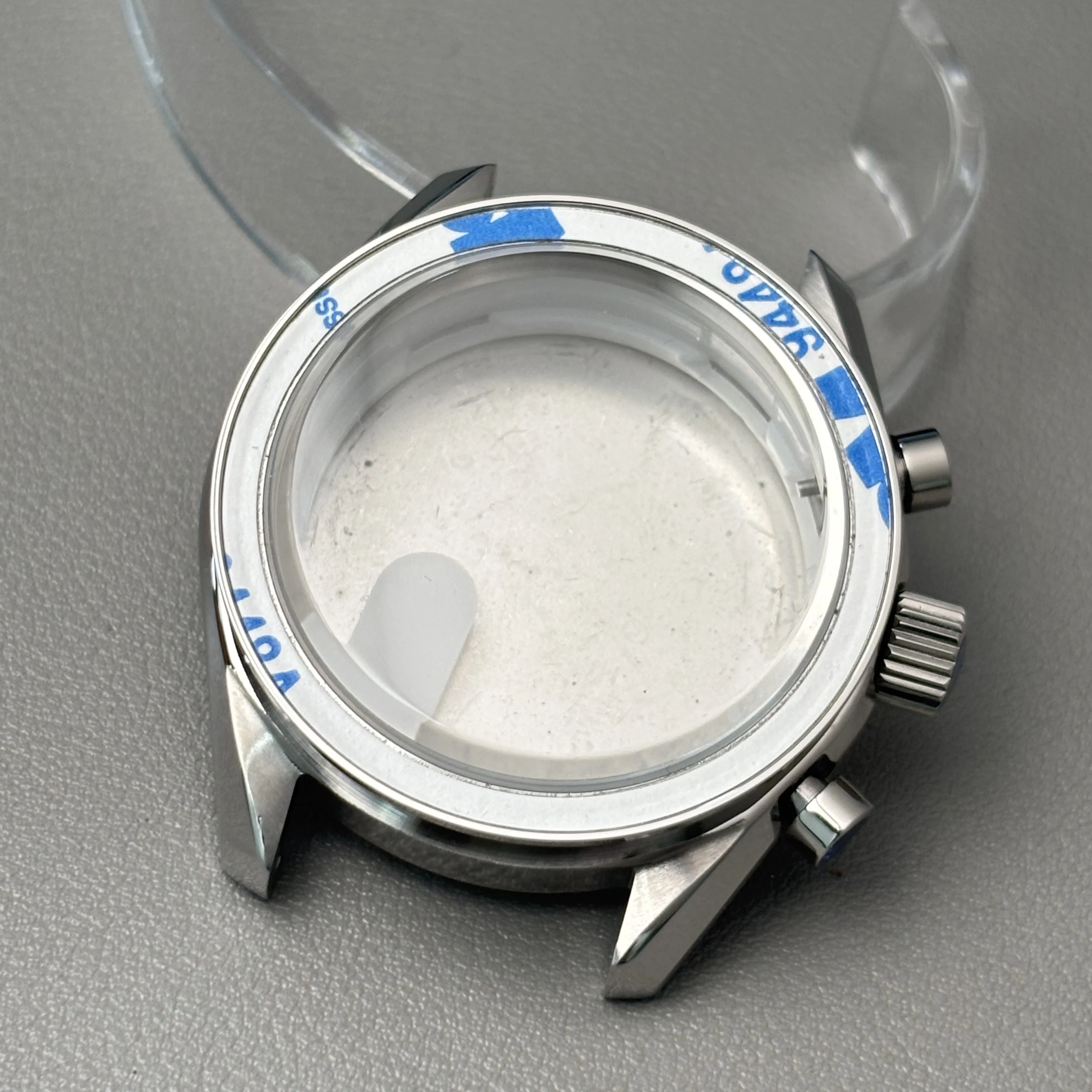 39.7mm VK63 Case Moon Metal Case Chronograph Case Bezel, VK63 Business Watch Sealed Back Moon Watch Mission Moon Mod