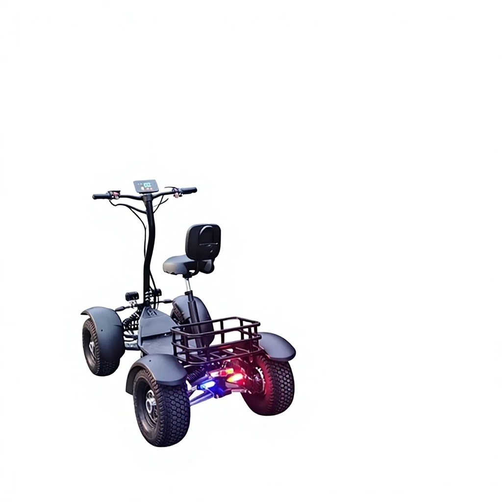 4x4 All Wheel Drive Electric Golf Cart With LED Lights 40KM/H Speed 1-2 Seats Made In China