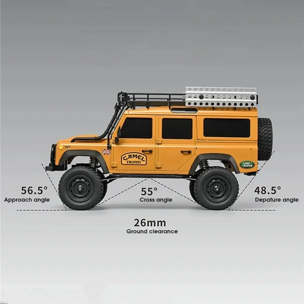 MN Model 1:18 Creeper MN111RC Assembly Kit, professional off-road vehicle 4WD, LED lights, metal housing, toy car RC