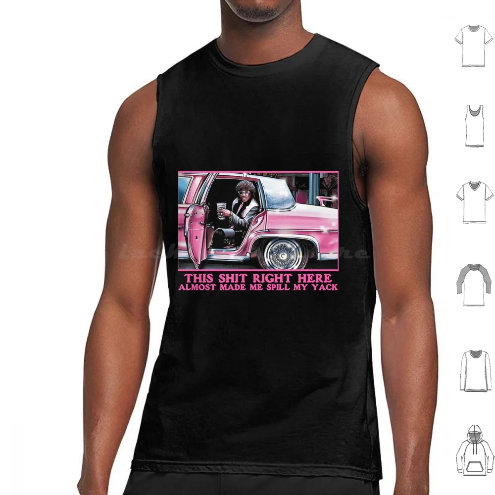 Pinky, esto casi me hizo derramar la bebida, camisetas sin mangas con estampado de algodón, película Friday, años 90, barbacoa, Chris Tucker