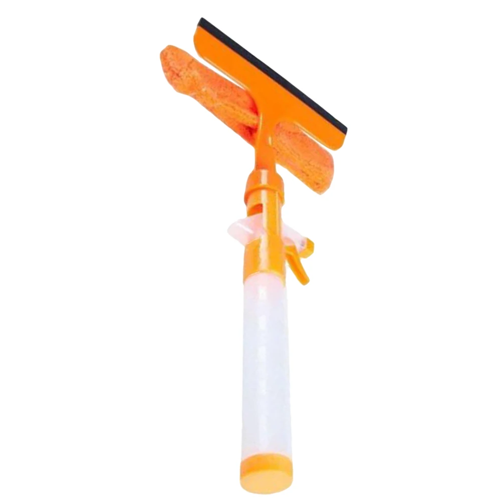 

3 in 1 Double Sided Glass Cleaner Orange Scraper Tool Car Wash Kits Windows Cleaning Brushes Household Tools Plastic Squeegee