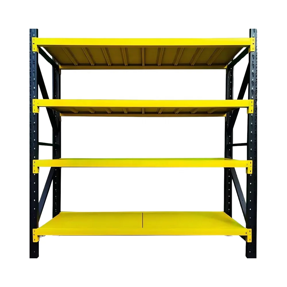 Heavy Duty Steel 4-Tier Industrial Shelving Units Corrosion Protection Powder Coating Floor Standing Adjustable Storage