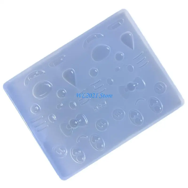 

G5GC Diy Epoxy Expression Mold Drop Silicone Keychain Decor Mold