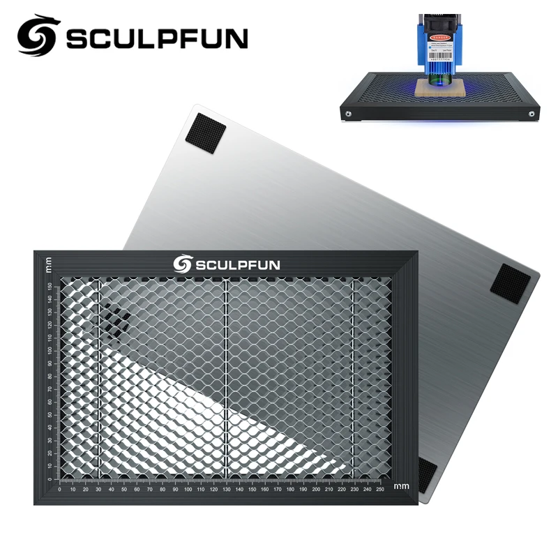 SCULPFUN Laser Engraver S9 Honeycomb Working Table Steel Panel Board Platform for Diode Laser Machine  Clean Cutting 300x200mm