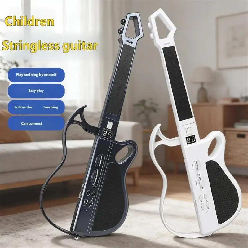 

Интерактивная игрушка-гитара без струн для детей с режимами обучения музыке Складная автогитара Музыкальный инструмент A2UB