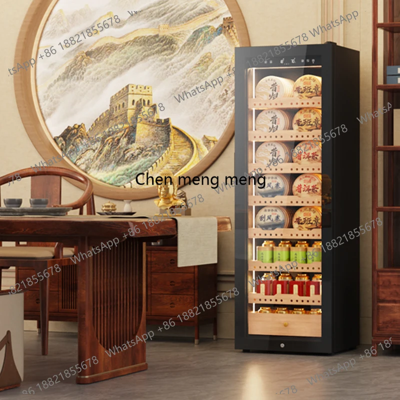 

Constant temperature tea cabinet Large capacity household living room Embedded moisture-proof black tea fresh-keeping cabinet