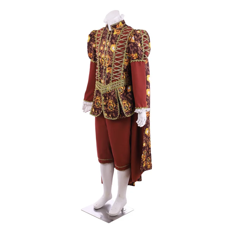 Tudor Elizabethan King Costume Halloween Costume Men's Adult Masquerade Party Masquerade Cosplay Knight Costume Full Set