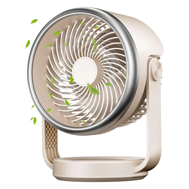 

Desk Fan, Air Circulator Portable Fan Battery Operated Fan With USB, 4 Speeds Strong Airflow, Quiet Operating Fan Durable