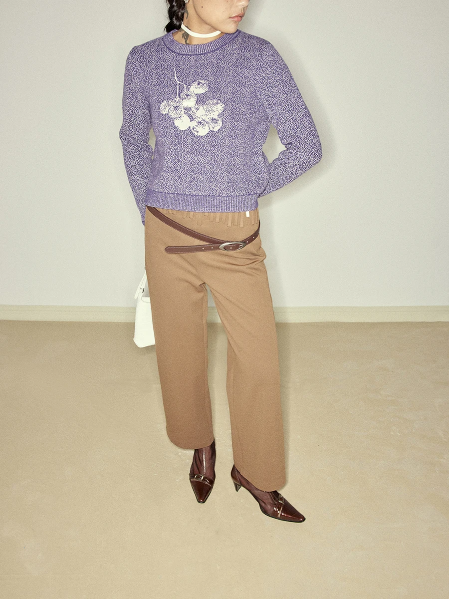 

Ape Kiss Distred Straight Leg Pants Thermal Regulation Tech Fabric mid Waist Straight Leg Trousers for Women Original Sle