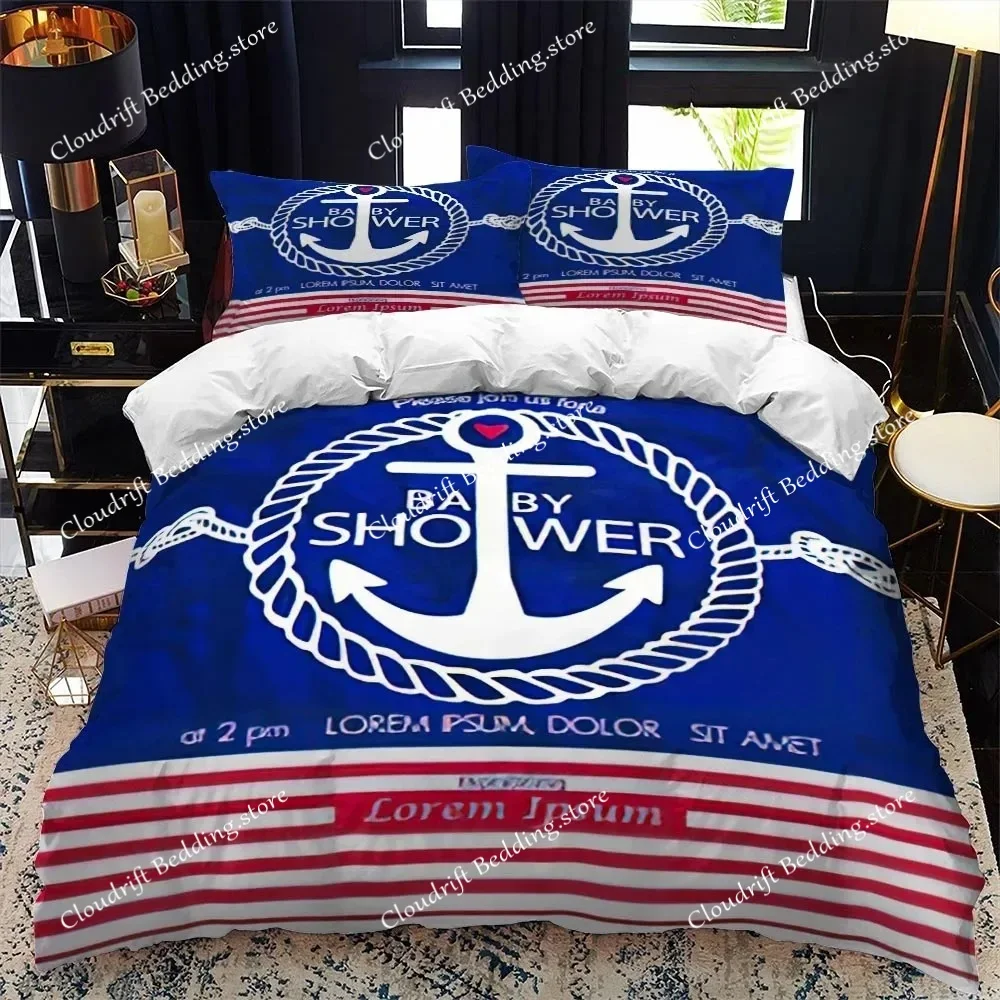 

Комплект постельного белья серии «Морские мотивы» для мальчиков и девочек, размеры Twin и Queen, пододеяльник, наволочка, для детей и взрослых, модный домашний текстиль