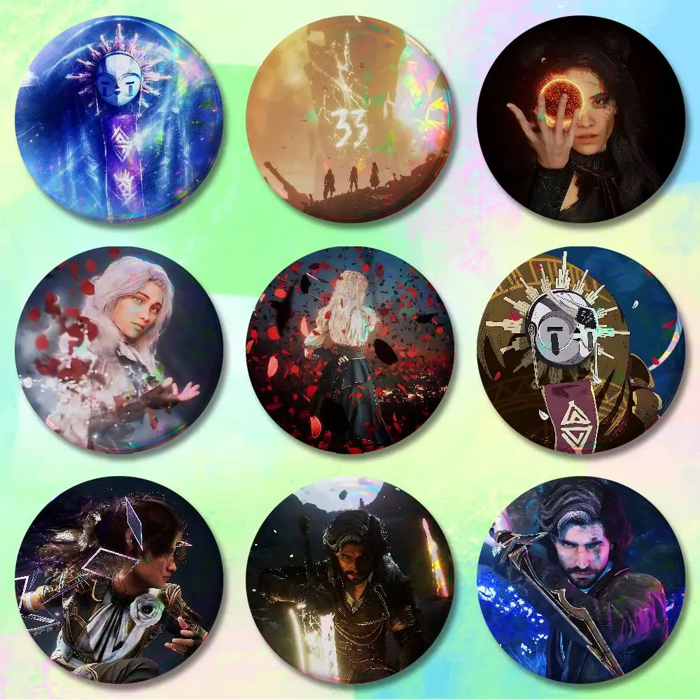 C-Clair Obscur E-Expedition 33 Enamel Pin Tinplate Round Brooch Cosplay Nijigen Otaku Culture Badges 58mm 44mm 32mm 75mm 25mm