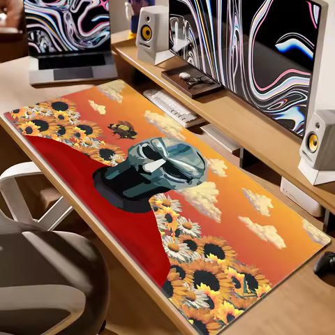 MF DOOM Rapper Mousepad Gaming Office Desk Pads Large For Computer Non-slip Lockedge Mouse Pad