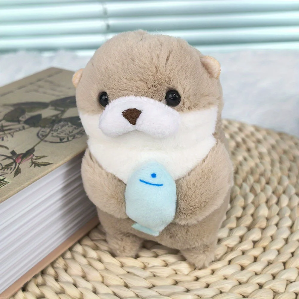 Cute otter plush toy, otter keychain pendant gift