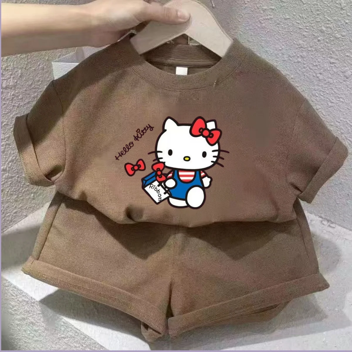 

Summer Baby Clothes Set Kid Girls Cartoon Printed Short Sleeve T-Shirts Top And Shorts Bottom 2 Pieces Suit Children Tracksuits