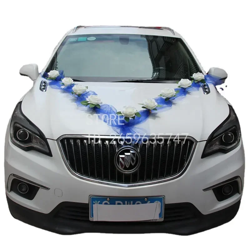 for Wedding Car Decoration Front Flower Arrangement Set Creative Personality Main Vehicle and Sub Fleet Full Kit Supplies