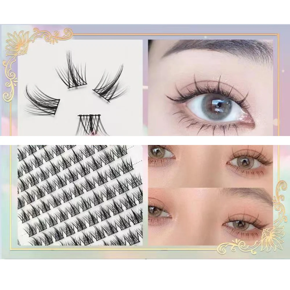 

Large Capacity False Eyeslashes Extension Individual Cluster Natural Manga Lashes Self Adhesive Segmented Fake Lashes DIY Makeup