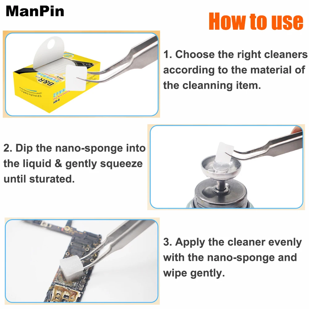 Chip Nano Cleaning Sponge Dust Removing Matherboard Screen Display Glass Camera Keyboard No Damage Solder Spot Lint-free 800pcs